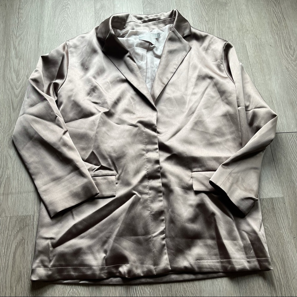 Asos Champagne Satin Blazer size 2